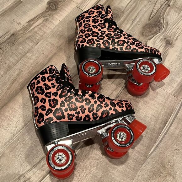 Impala leopard print Roller Skates new condition size 5 - Picture 7 of 10